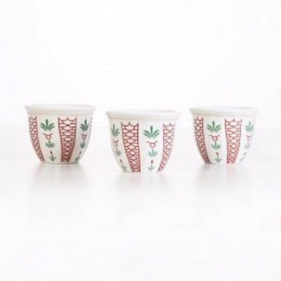 طقم فناجيل قهوة كبير 12 حبة احمر طقم فناجيل قهوة كبير 12 حبة احمر