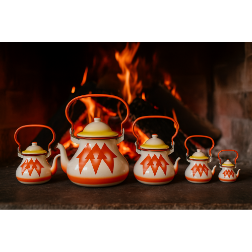 طقم 5 حبات اباريق غضار مغربي السيف احمر