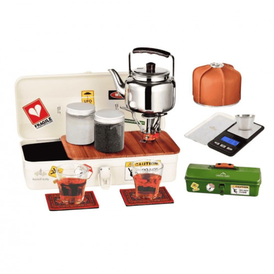 عزبة الشاي المكتملة صندوق حديد 