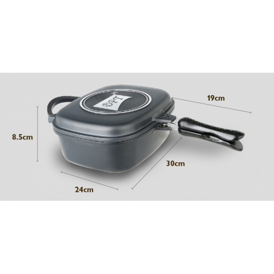 مقلاة طبخ مربع مزدوجة مقاس 30 مقلاة طبخ مربع مزدوجة مقاس 30