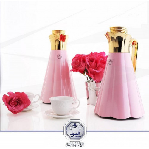 طقم ترمس سلطانة وردي مذهب 2 حبة