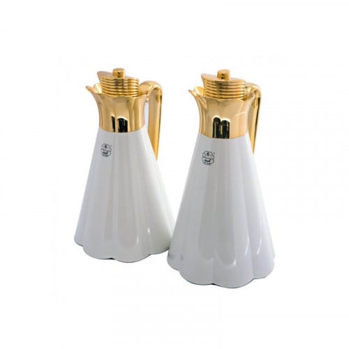 طقم ترمس سلطانة لؤلؤي مذهب 2 حبة