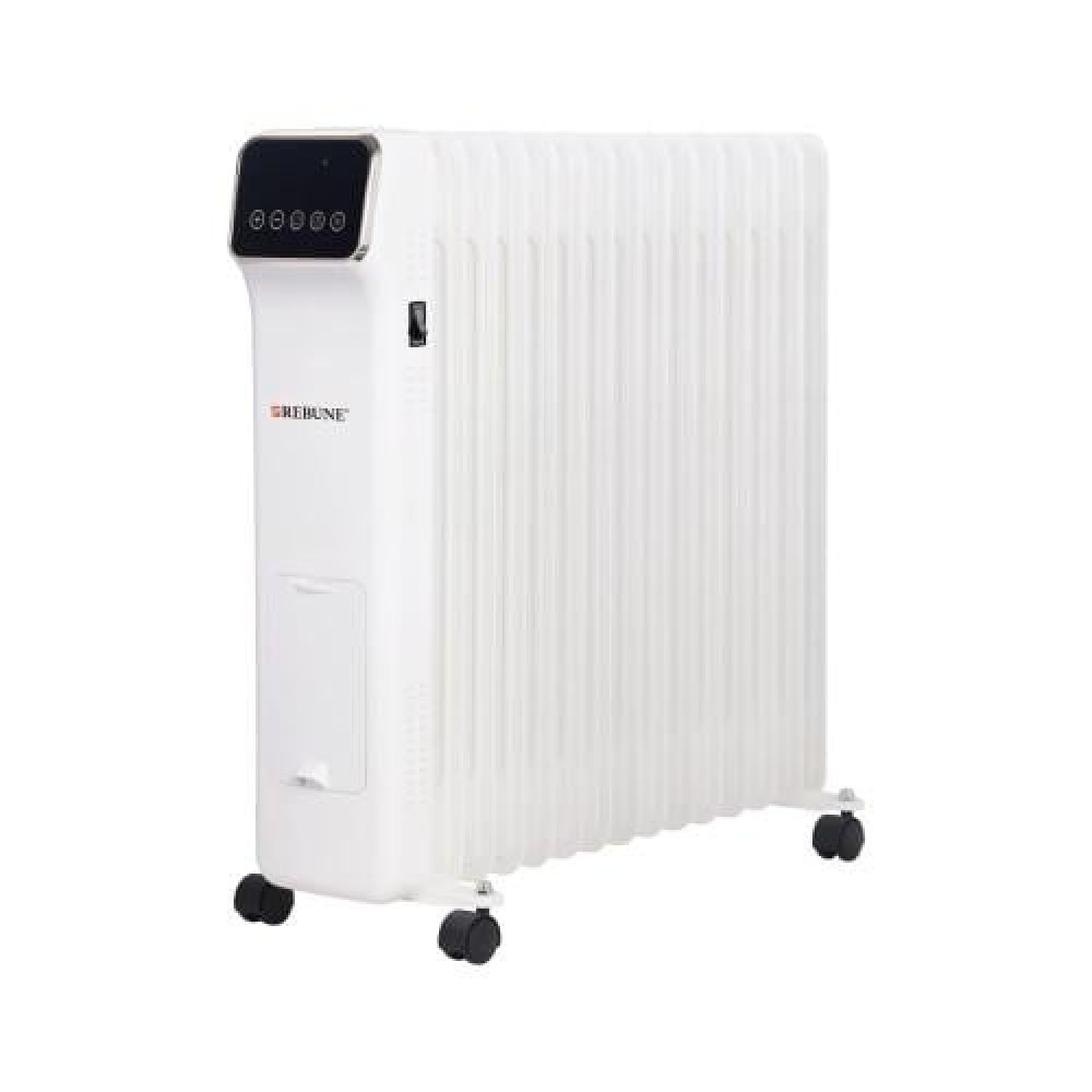 ريبون دفاية زيت 15 ريشة بشاشة رقمية مع ريموت كنترول ، 3 مستويات تدفئة 2500 واط