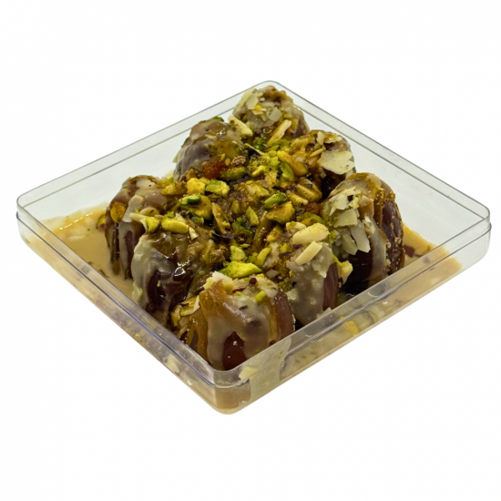 تمر سكري محشي – 10 عبوات صغيرة 100 جم للمناسبات تمر سكري محشي – 10 عبوات صغيرة 100 جم للمناسبات