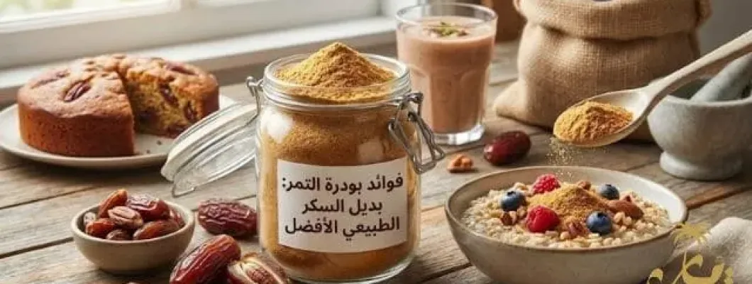 فوائد بودرة التمر: بديل السكر الطبيعي الأفضل فوائد بودرة التمر: بديل السكر الطبيعي الأفضل