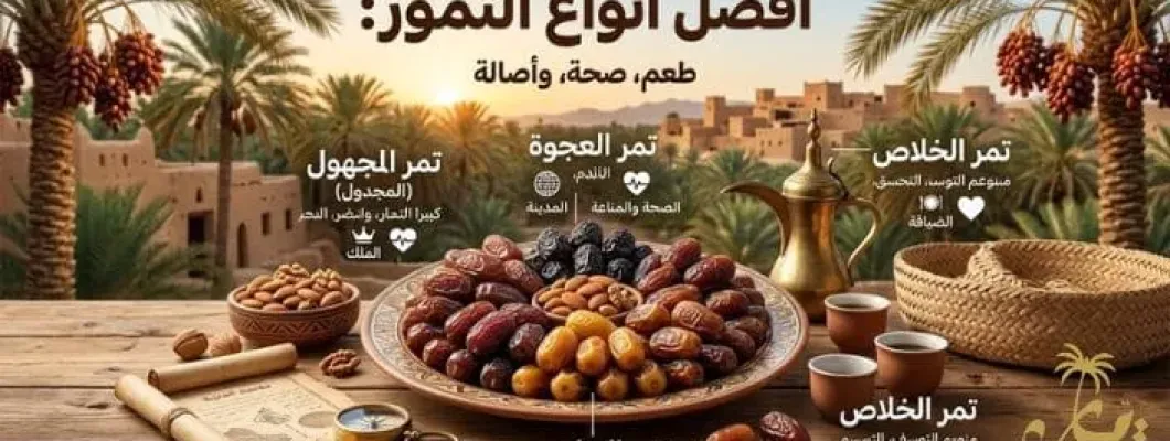 4 افضل انواع التمور: طعم، صحة، وأصالة