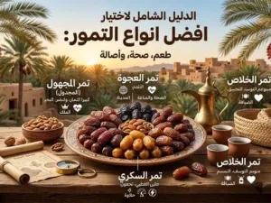 4 افضل انواع التمور: طعم، صحة، وأصالة 4 افضل انواع التمور: طعم، صحة، وأصالة
