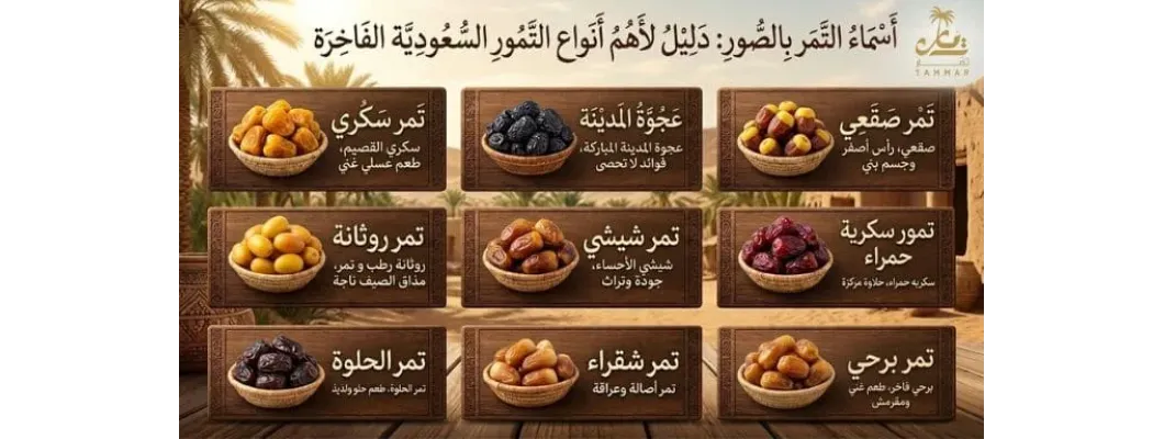 اسماء التمر بالصور: دليلك الشامل لأجود أنواع التمور اسماء التمر بالصور: دليلك الشامل لأجود أنواع التمور