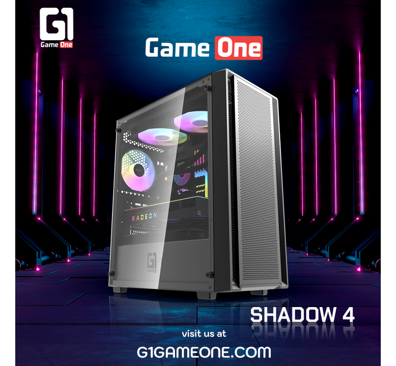 صندوق بي سي جيم ون SHADOW 4 - اسود