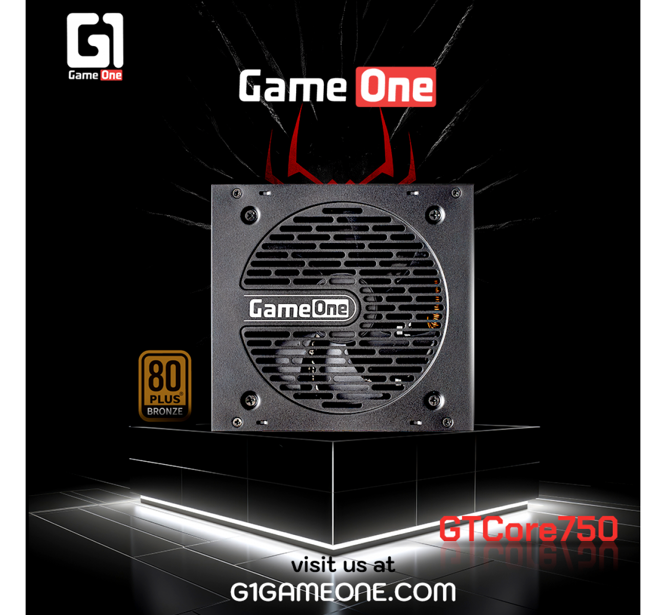 مزود طاقة جيم ون GTCore750 برونز 80 