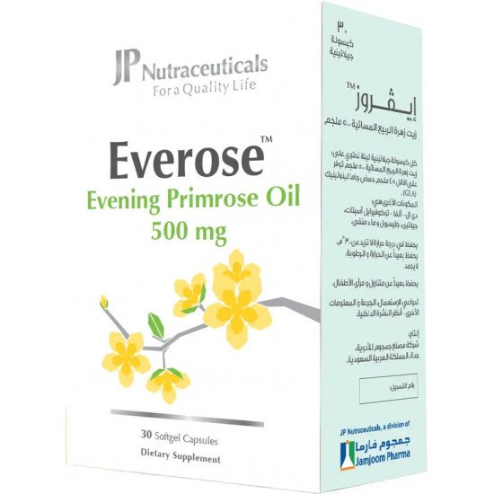 إيفروز زيت زهرة الربيع المسائية 500 مجم للسيدات 60 كبسولة