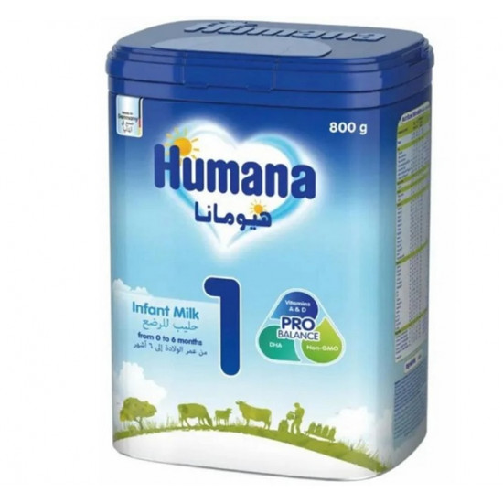 هيومانا 1، حليب أطفال من 0 - 6 أشهر - 800 جم