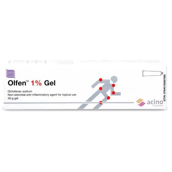 أولفين ديكلوفيناك جل مسكن لآلام المفاصل والعضلات 50 جم