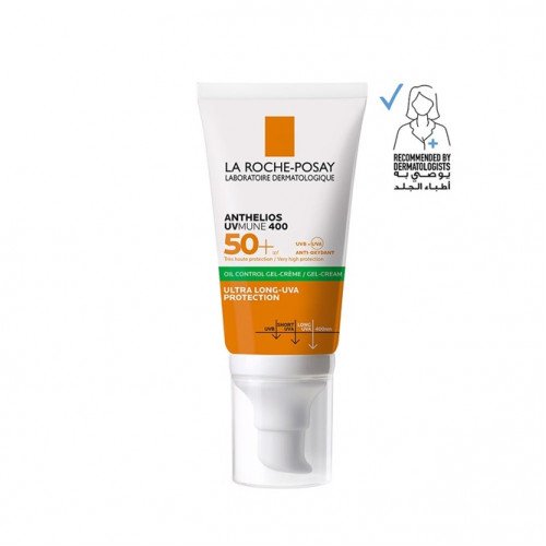 لاروش بوزيه أنثيليوس يوفيميون 400 كريم جل واقي شمس للبشرة الدهنية SPF 50+ 50 مل
