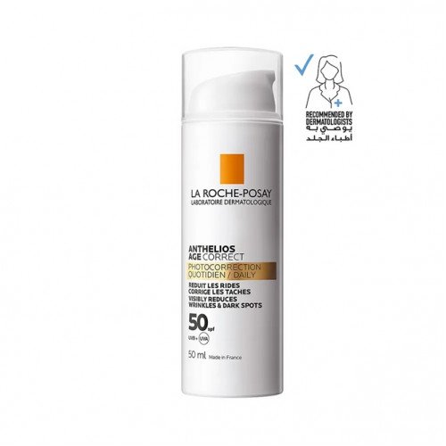 لاروش بوزيه أنثيليوس ايدج كوريكت SPF 50 واقي شمس مقاوم لعلامات تقدم سن مع النياسيناميد 50 مل