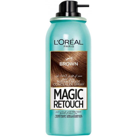 لوريال ماجيك ريتاتش بخاخ فوري لإخفاء لون جذور الشعر بني 75 مل
