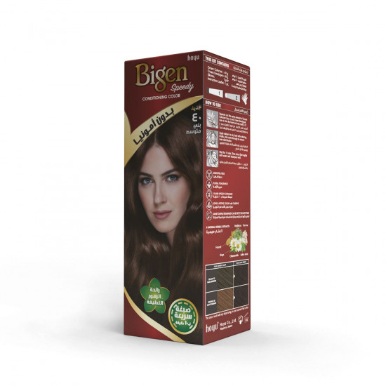 بيجين صبغة شعر نسائي بدون أمونيا 40 بني متوسط