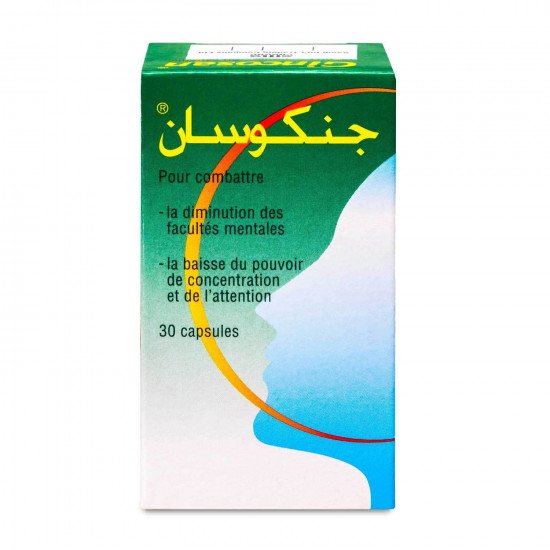 جينكوسان جنكو بيلوبا + جنسنج 30 كبسولة