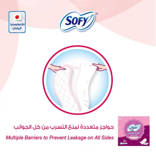 سوفي حفائظ نسائية لكل بدون عطر 58 قطعة + 22 قطعة مجاناً