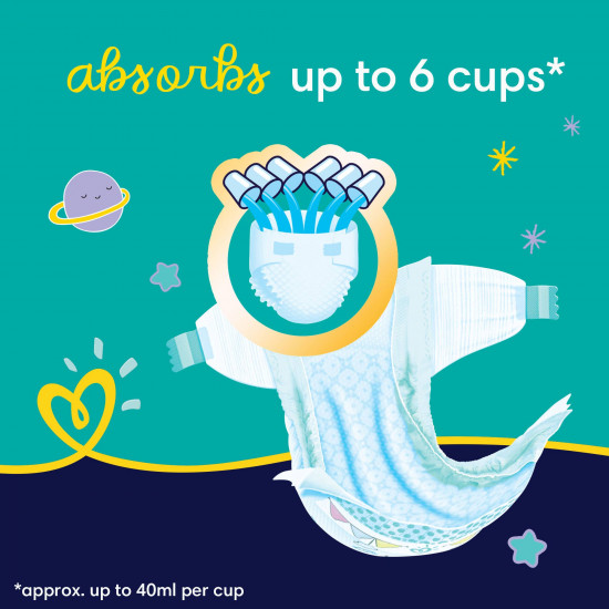 بامبرز حفاضات بيبي دراي الليلية، مقاس 6، أكثر من 14 كيلو، 40 قطعة