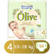 بيبي جوي زيتون مقاس(4)ميجا 10 - 18 كجم 50 حفاضة