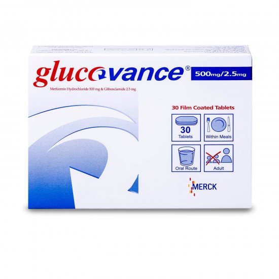 جلوكوفانس 500/2.5 مجم 30 قرص