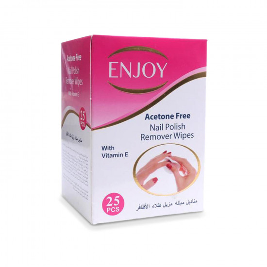 انجوي استون مناديل لازالة طلاء الاظافر 25