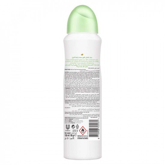 دوڤ مزيل العرق انتعاش الخيار والشاي الأخضر، 150 مل