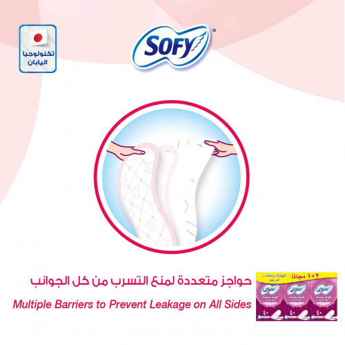 سوفي اليومية بيور غير معطرة عادي (2+1) 40 ق