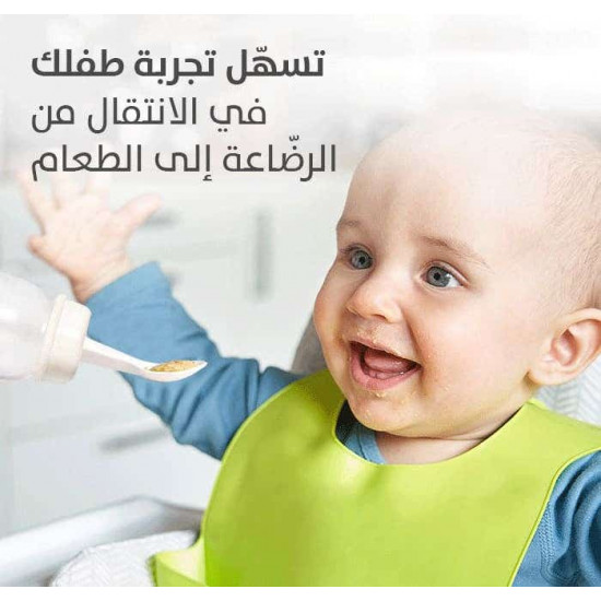 بيجون رضاعة بلاستيك بمعلقة للفطم 120 مل P329 D328