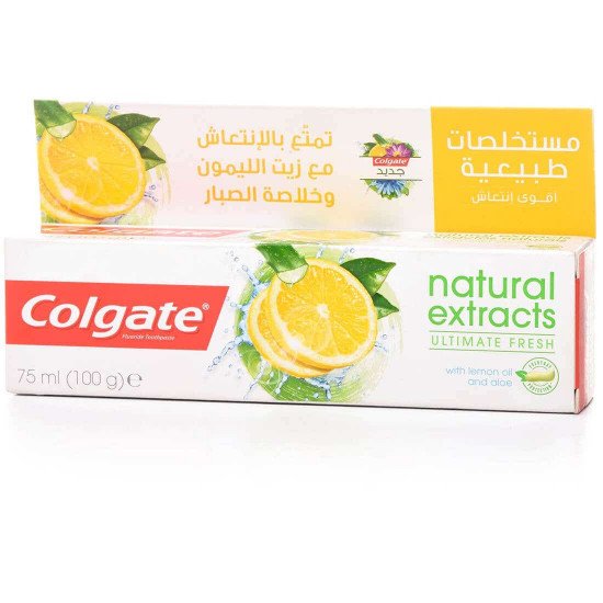 كولجيت معجون اسنان ناتشورال ليمون انتعاش 75 مل