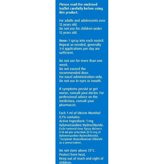 اوتريفين مينثول بخاخ للانف 10 مل