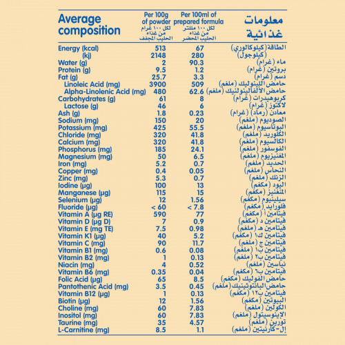 نان حليب أطفال ايه ار 380 جم
