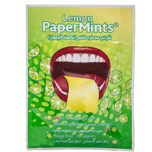 بيبرمينتس شرائح معطرة للفم ليمون 24 قطعة