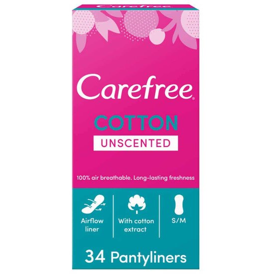 كير فري فوط يومية غير معطرة ملمس القطن 34 فوطة