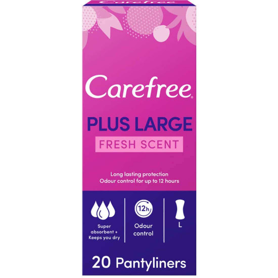 كير فري فوط يومية حجم كبير عطر منعش عبوة 20 فوطة