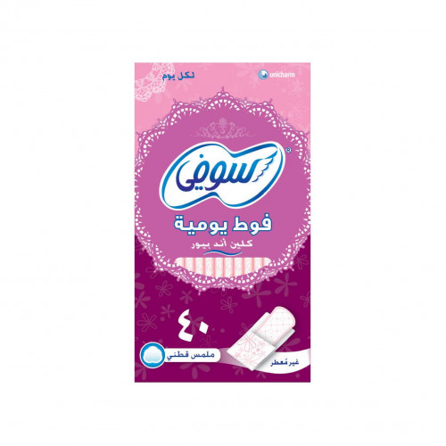 سوفي كلين اند بيور فوط يومية غير معطر عادي (8x40)