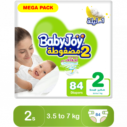 بيبي جوي مقاس (2) عبوة ميجا 84 حفاضة
