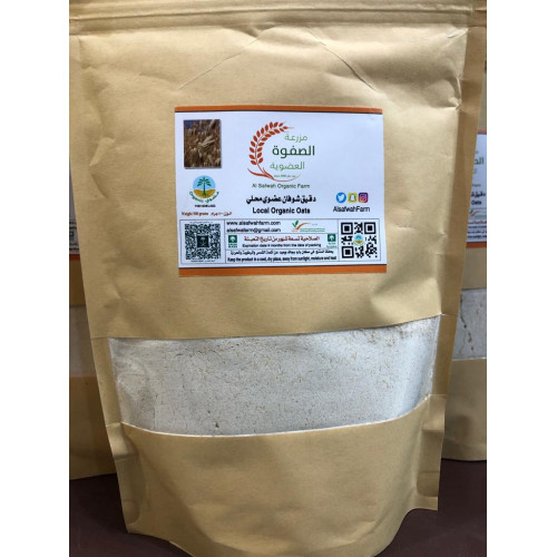 دقيق شوفان عضوي 500جم  مزرعة الصفوة