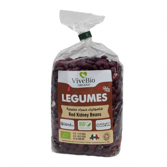 فاصوليا حمراء عضوية  500 جرام - VIVE BIO