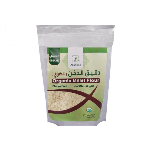 دقيق الدخن العضوي خالي من الجلوتين 500 جم زادنا
