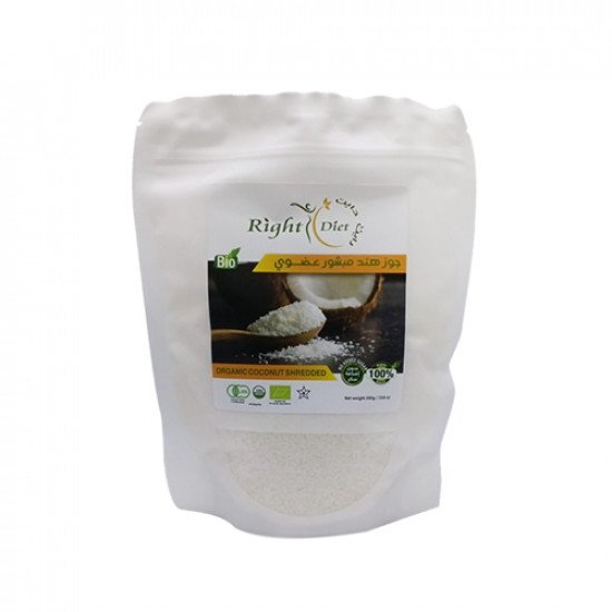 جوز الهند مبشور عضوي 200جم رايت دايت 