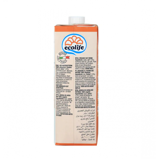 حليب الشوفان العضوي 1 لتر  إيكو لايف 