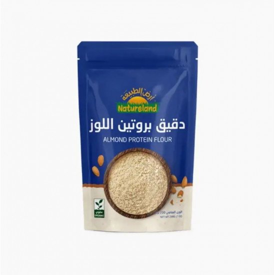 دقيق بروتين اللوز عضوي 200 جرام - ارض الطبيعة