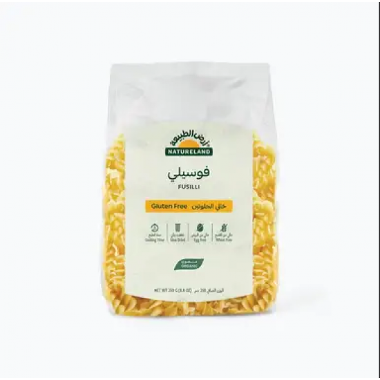  معكرونة فوسيلي (  من دقيق الذرة البيضاء) خالي من الجلوتين 250جم ارض الطبيعة