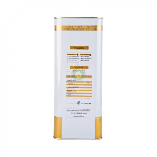 كرتون زيت زيتون عضوي بكر ممتاز عضوي  4 لتر * 4 علب الوطنية 