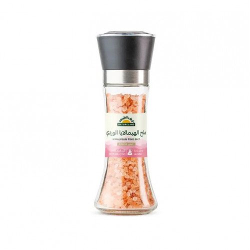 ملح الهيمالايا الوردي خشن 200 جم مطحنة ارض الطبيعة 