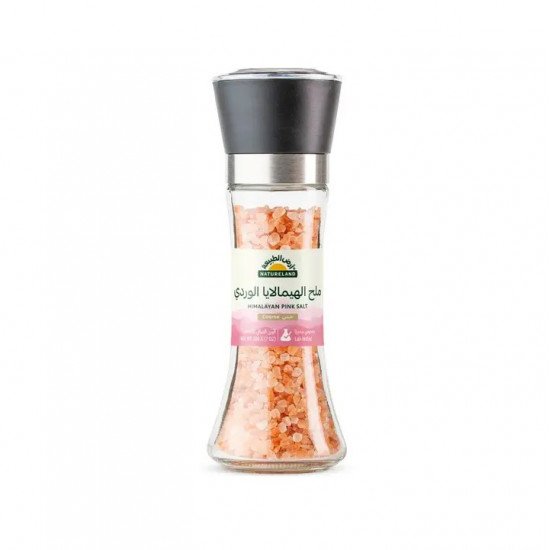 ملح الهيمالايا الوردي خشن 200 جم مطحنة ارض الطبيعة ملح الهيمالايا الوردي خشن 200 جم مطحنة ارض الطبيعة