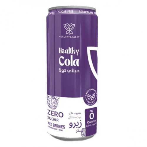 هيلثي كولا مشروب غازي توت مشكل250مل هيلثي اند تيستي