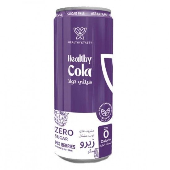 هيلثي كولا مشروب غازي توت مشكل250مل هيلثي اند تيستي